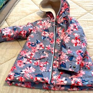 Joules. Fleece-lined waterproof coat. Well made. Worn one season